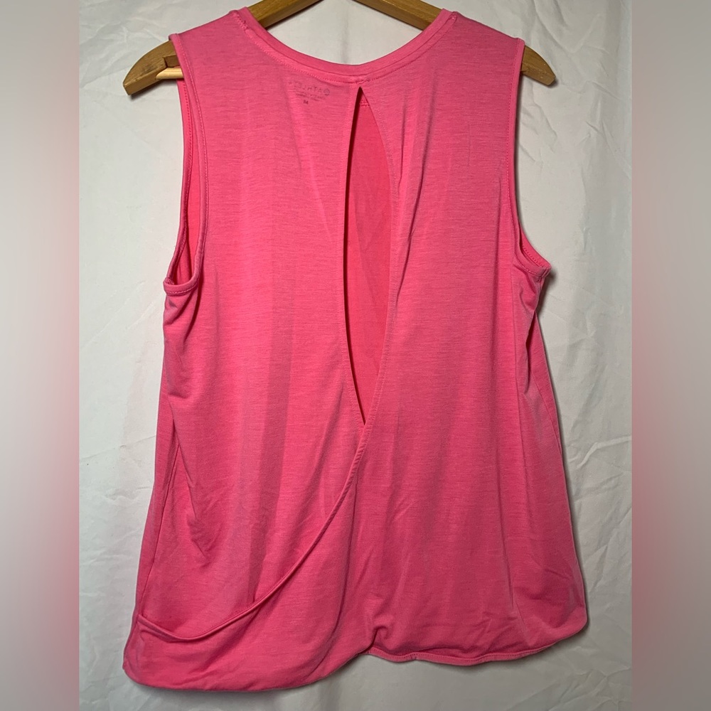 Athleta Pink Open-Back Tank Top
